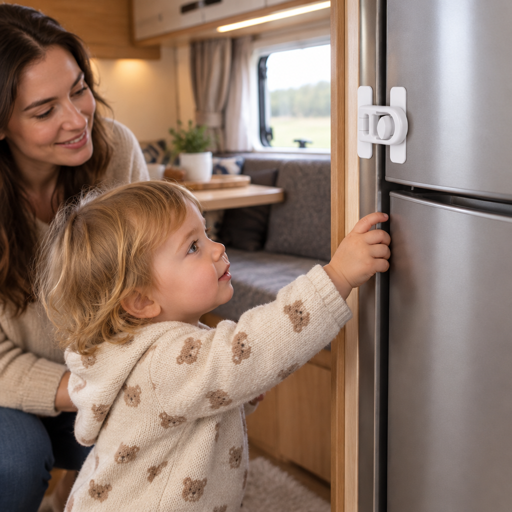 Child Safety Lock for Fridge, Freezer & Oven | Caravan & Home Baby Proofing
