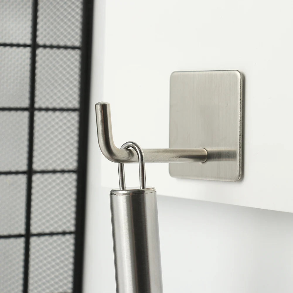 Robe Hook Wall Towel Hook Stainless Steel Coat Hook Rustproof Strong sticky Hook Hanger for Bathroom Kitchen Hardware