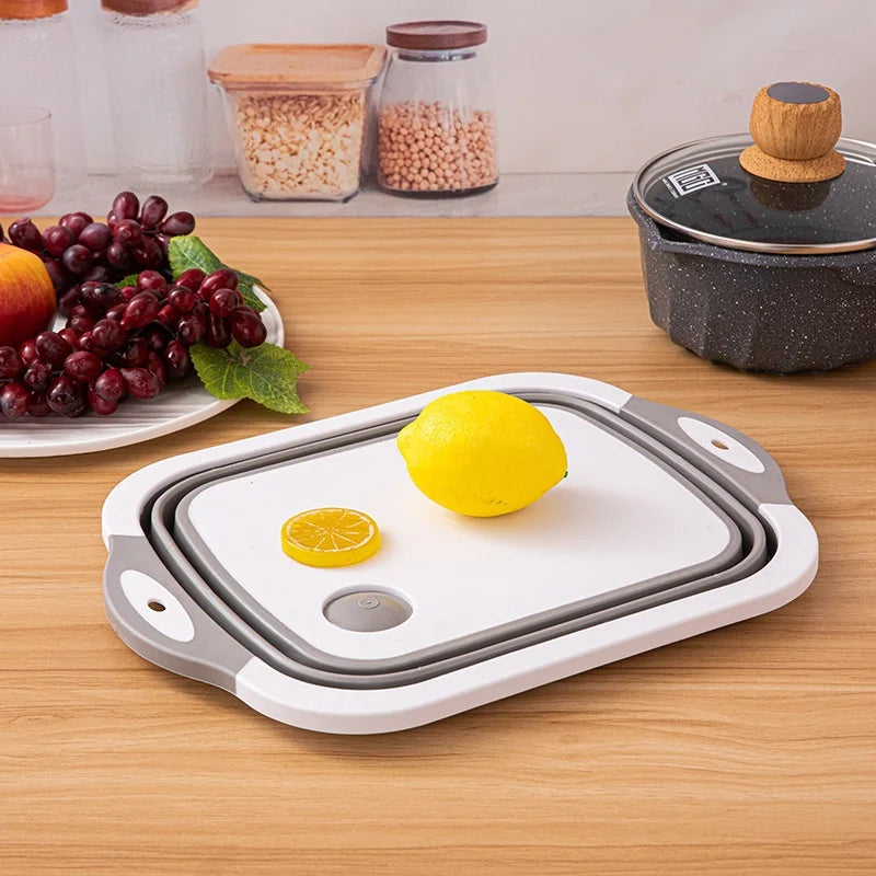 Foldable 2-in-1 Cutting Board & Colander | Space-Saving Caravan Kitchen Essential