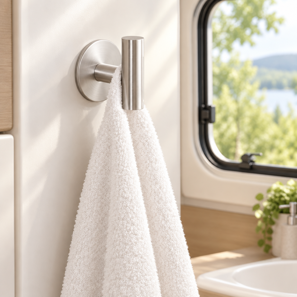 Self-Adhesive Stainless Steel Hook – No Drill, Wall Mounted