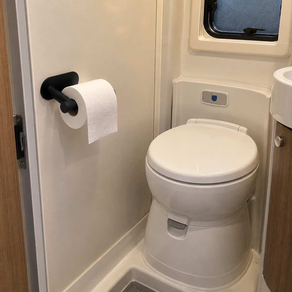 Self-Adhesive Toilet Roll Holder – No Drill, Stainless Steel