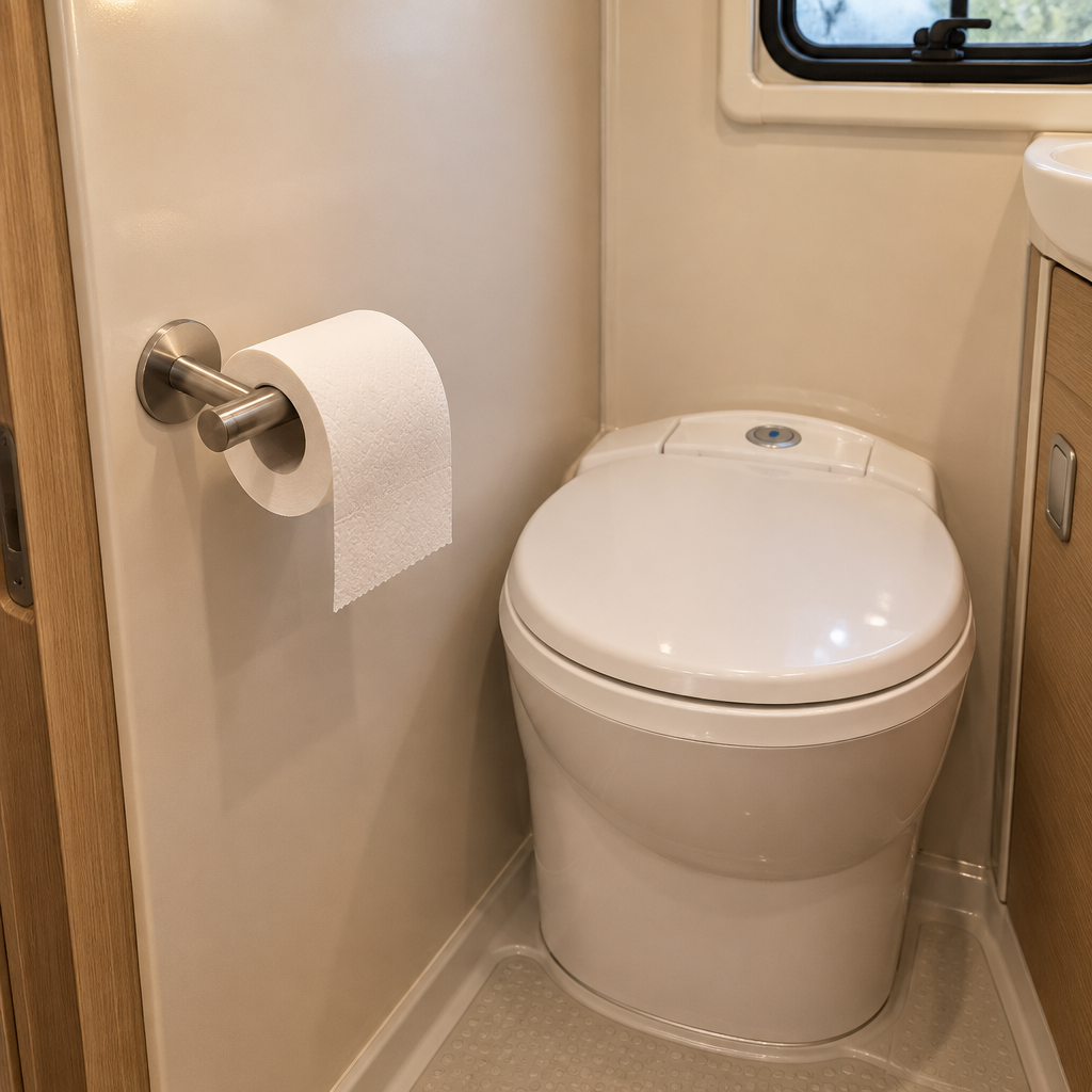 Self-Adhesive Toilet Roll Holder – No Drill, Stainless Steel