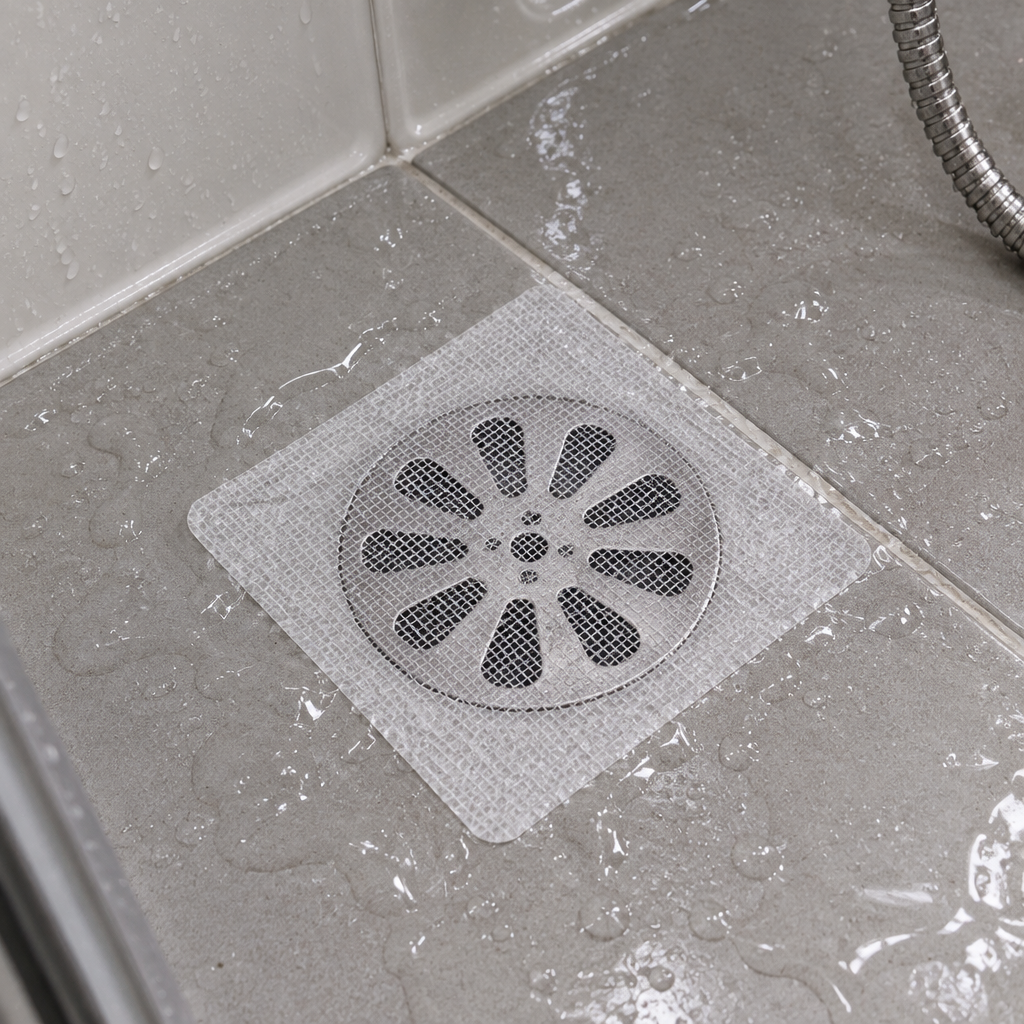 Disposable Shower Drain Hair Catcher – Mesh Filter Stickers|