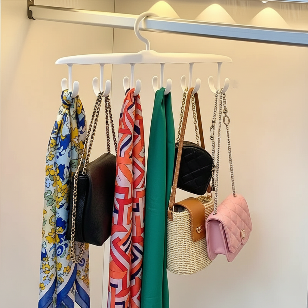 2-Pack Multi-Hook Clothes Hanger — Space-Saving Closet Organiser
