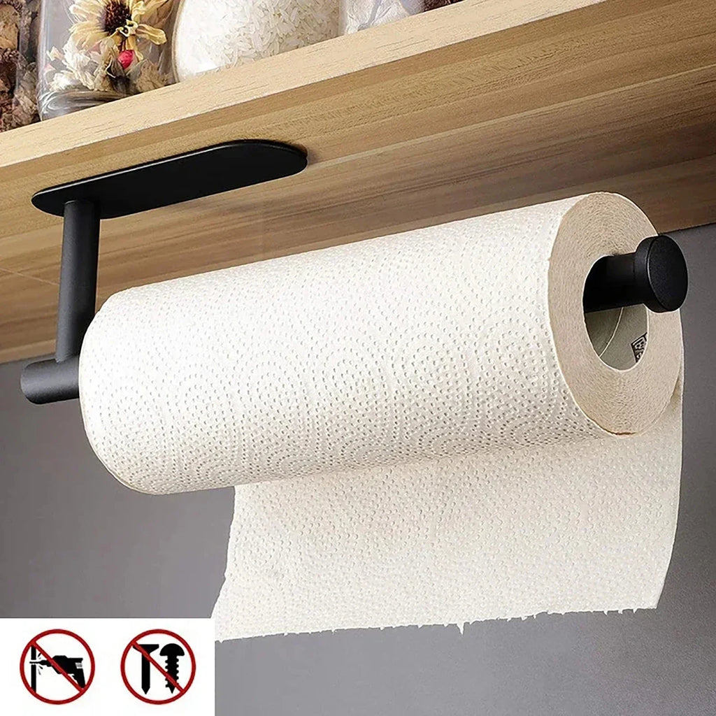 Kitchen Roll Holder – Adhesive Wall-Mounted, No Drill