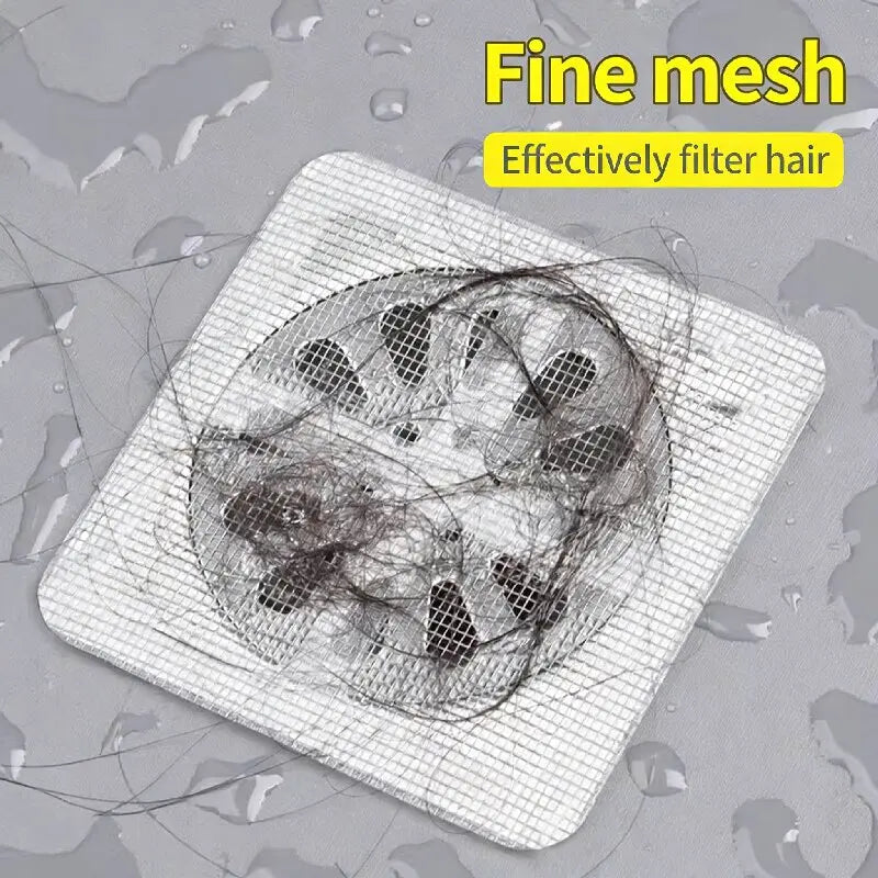 10/30Pcs Disposable Sticky Shower Drain Hair Catcher Mesh Strainer Filter Floor Sink Hair Stopper for Bathroom Kitchen Bathtub
