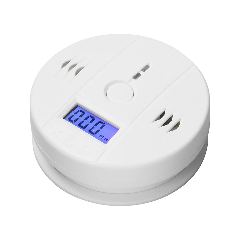 Carbon Monoxide Detector Household Smoke Alarm Gas Leak Detector High Sensitive Warning LCD Display CO Alarm Tester
