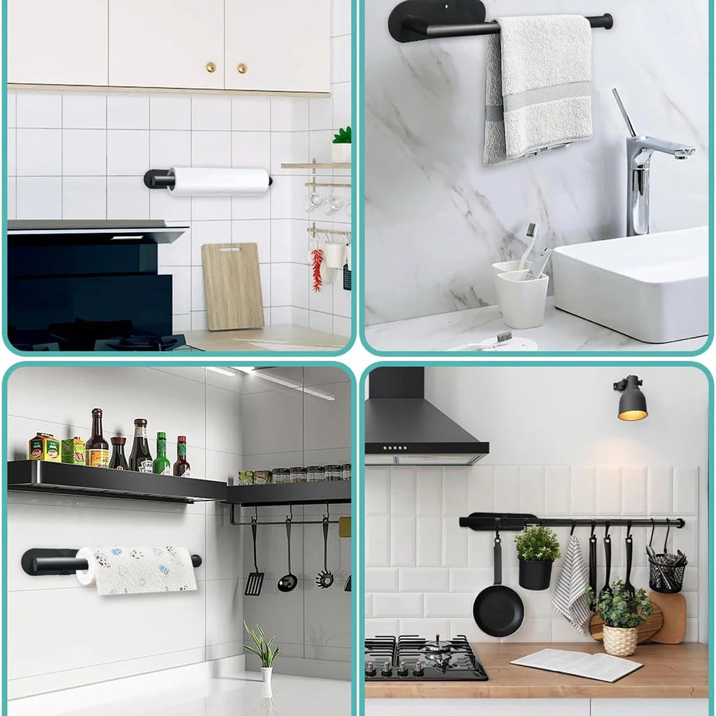 Kitchen Roll Holder — Adhesive Wall-Mounted Paper Towel Dispenser