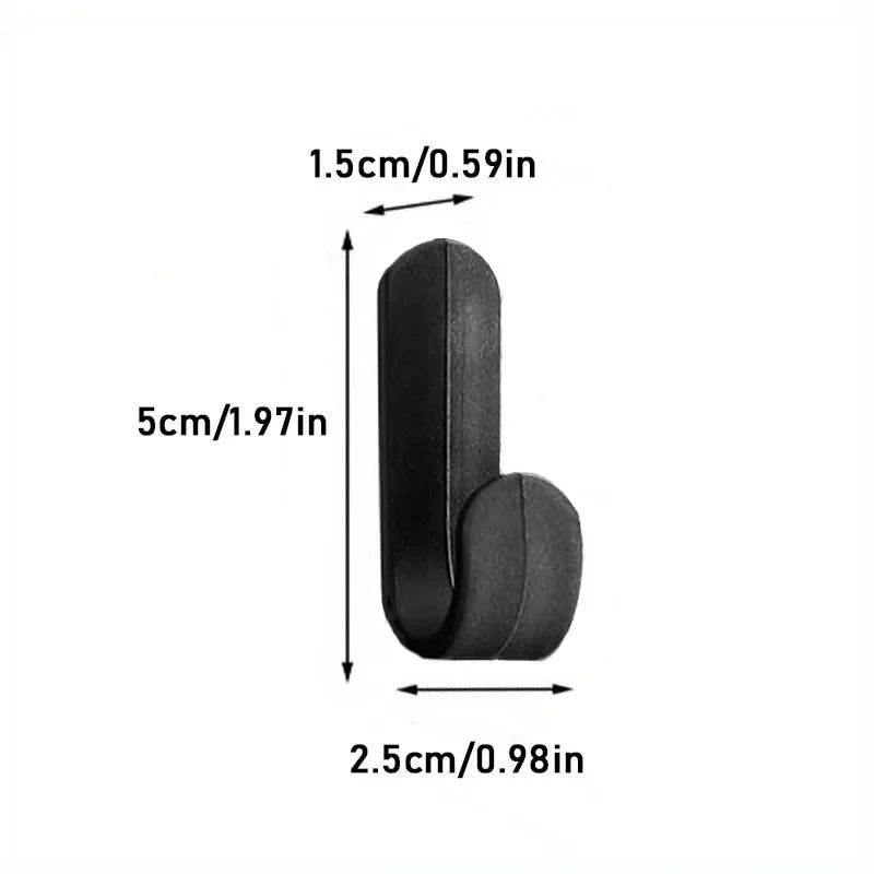 6Pcs Strong Self-Adhesive J-hook Waterproof Adhesive Hanging,Bathroom Towel Key Kitchen