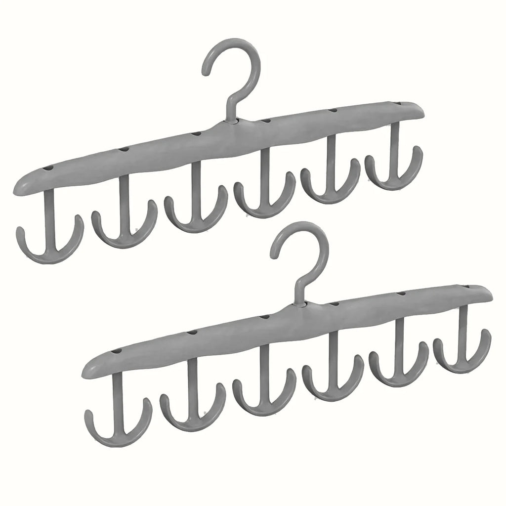 2-Pack Multi-Hook Clothes Hanger — Space-Saving Closet Organiser
