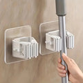 No-Drill Mop & Broom Holder (Pack of 2) – Wall Mounted, Strong Adhesive