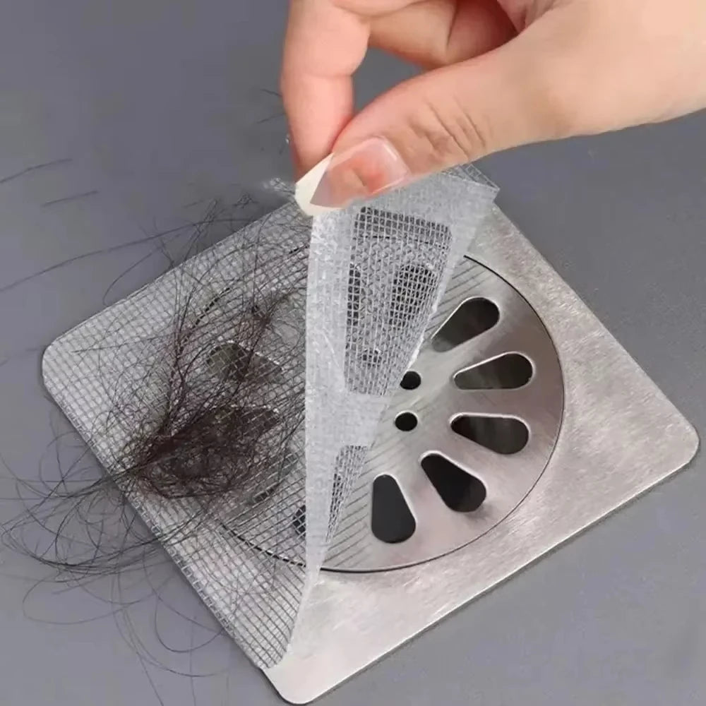 10/30Pcs Disposable Sticky Shower Drain Hair Catcher Mesh Strainer Filter Floor Sink Hair Stopper for Bathroom Kitchen Bathtub