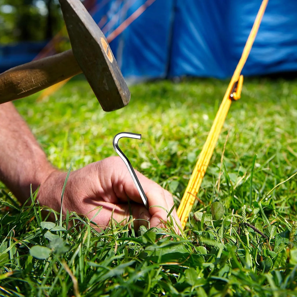 Lightweight Tent Pegs Campsite Ground Nails, 5pc/10pc 18cm Aluminum Alloy Shelter Tent Stakes, Camping Tent Accessories