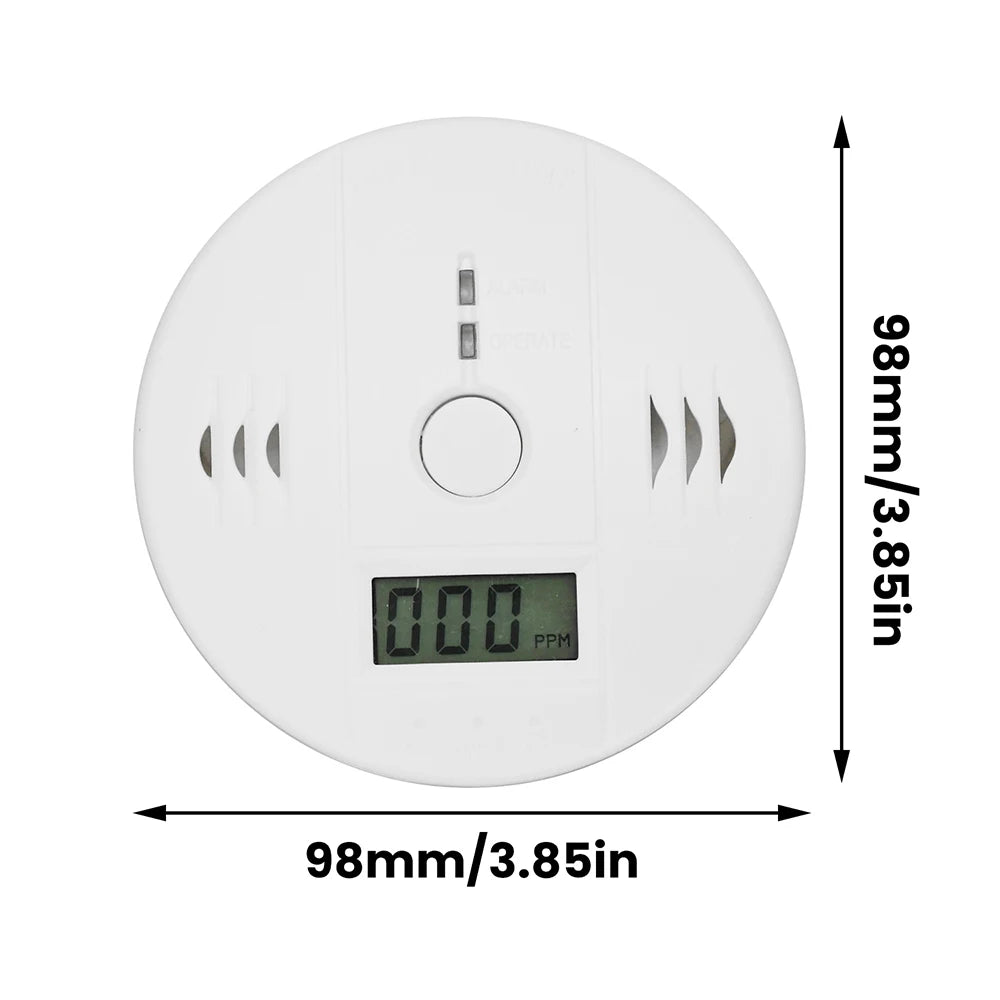 Carbon Monoxide Detector Household Smoke Alarm Gas Leak Detector High Sensitive Warning LCD Display CO Alarm Tester