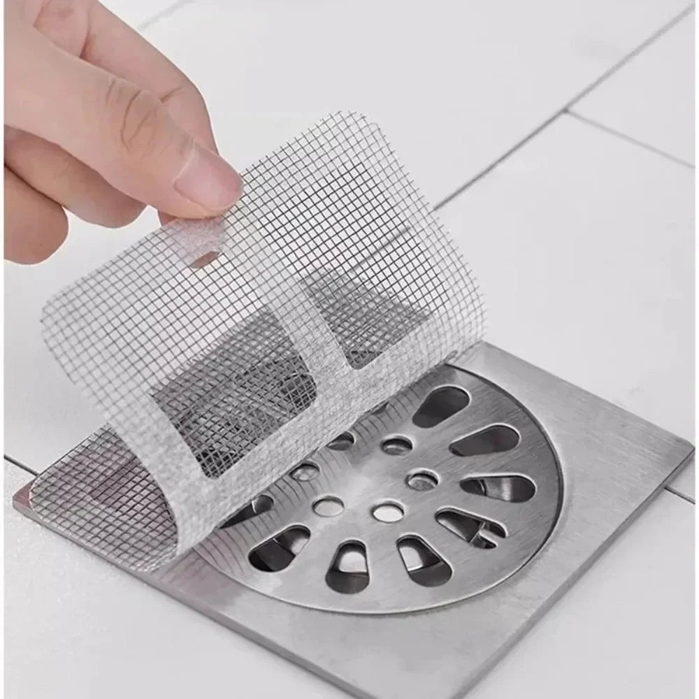 10/30Pcs Disposable Sticky Shower Drain Hair Catcher Mesh Strainer Filter Floor Sink Hair Stopper for Bathroom Kitchen Bathtub