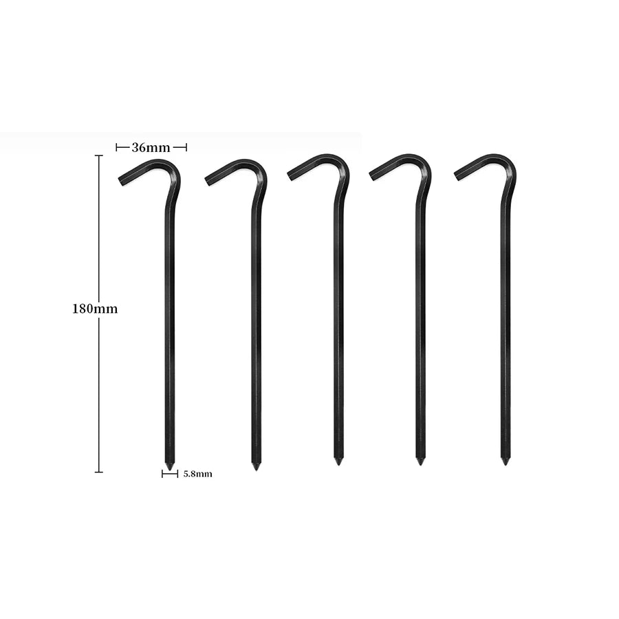 Lightweight Tent Pegs Campsite Ground Nails, 5pc/10pc 18cm Aluminum Alloy Shelter Tent Stakes, Camping Tent Accessories