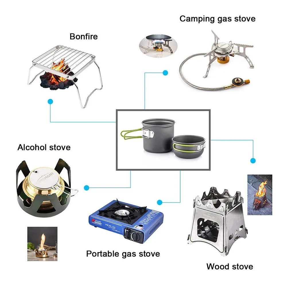 Ultralight Camping Cookware Set — Compact Pot Kit for Caravans & Outdoor Adventures