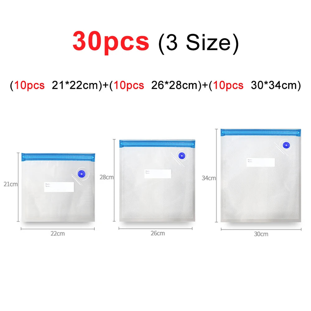 Reusable Vacuum Sealer Bags — Food-Safe Storage for Caravan & Camping