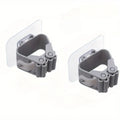2PCS Wall Mounted Mop & Broom Holder, No Drill Organizer, Strong Adhesive Hanger, Bathroom Mop Clip Organizer