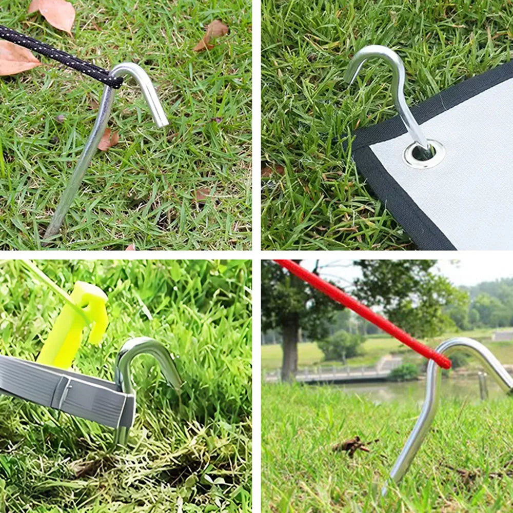 Lightweight Tent Pegs Campsite Ground Nails, 5pc/10pc 18cm Aluminum Alloy Shelter Tent Stakes, Camping Tent Accessories
