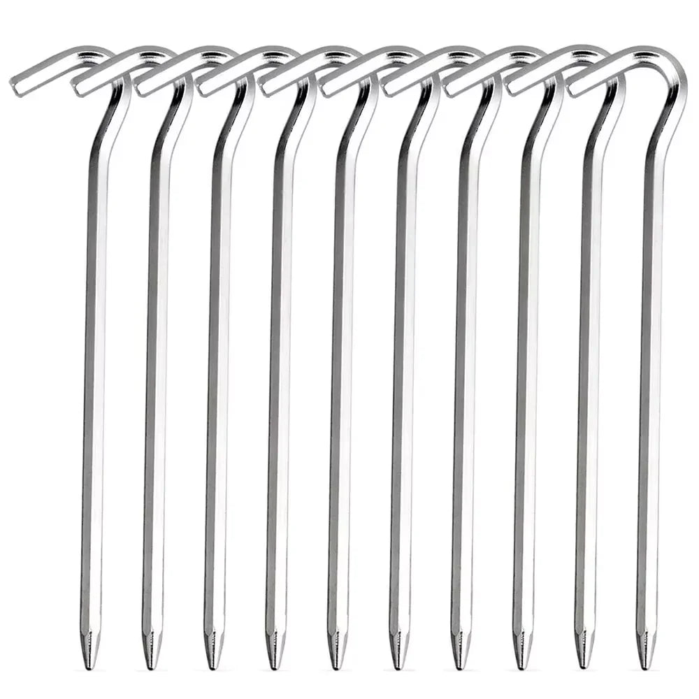 Lightweight Tent Pegs Campsite Ground Nails, 5pc/10pc 18cm Aluminum Alloy Shelter Tent Stakes, Camping Tent Accessories