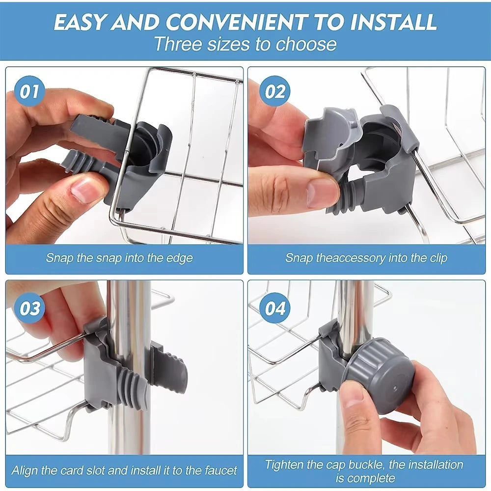 Compact Faucet Sponge & Soap Holder – Space-Saving Sink Organiser