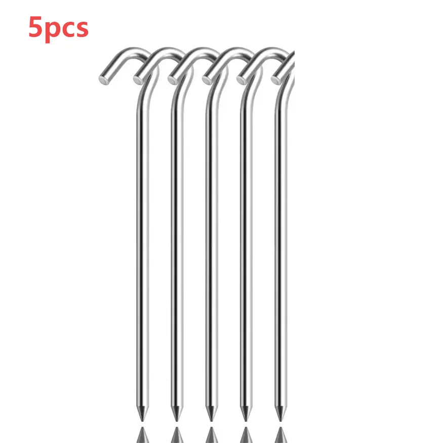 Lightweight Tent Pegs Campsite Ground Nails, 5pc/10pc 18cm Aluminum Alloy Shelter Tent Stakes, Camping Tent Accessories