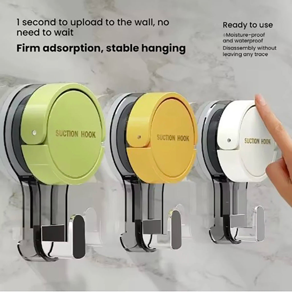 Suction Hooks Strong Vacuum Power Traceless No-Drilling Adhesive Hooks for Home Bathroom Kitchen Door Back and Toilet Area ﻿