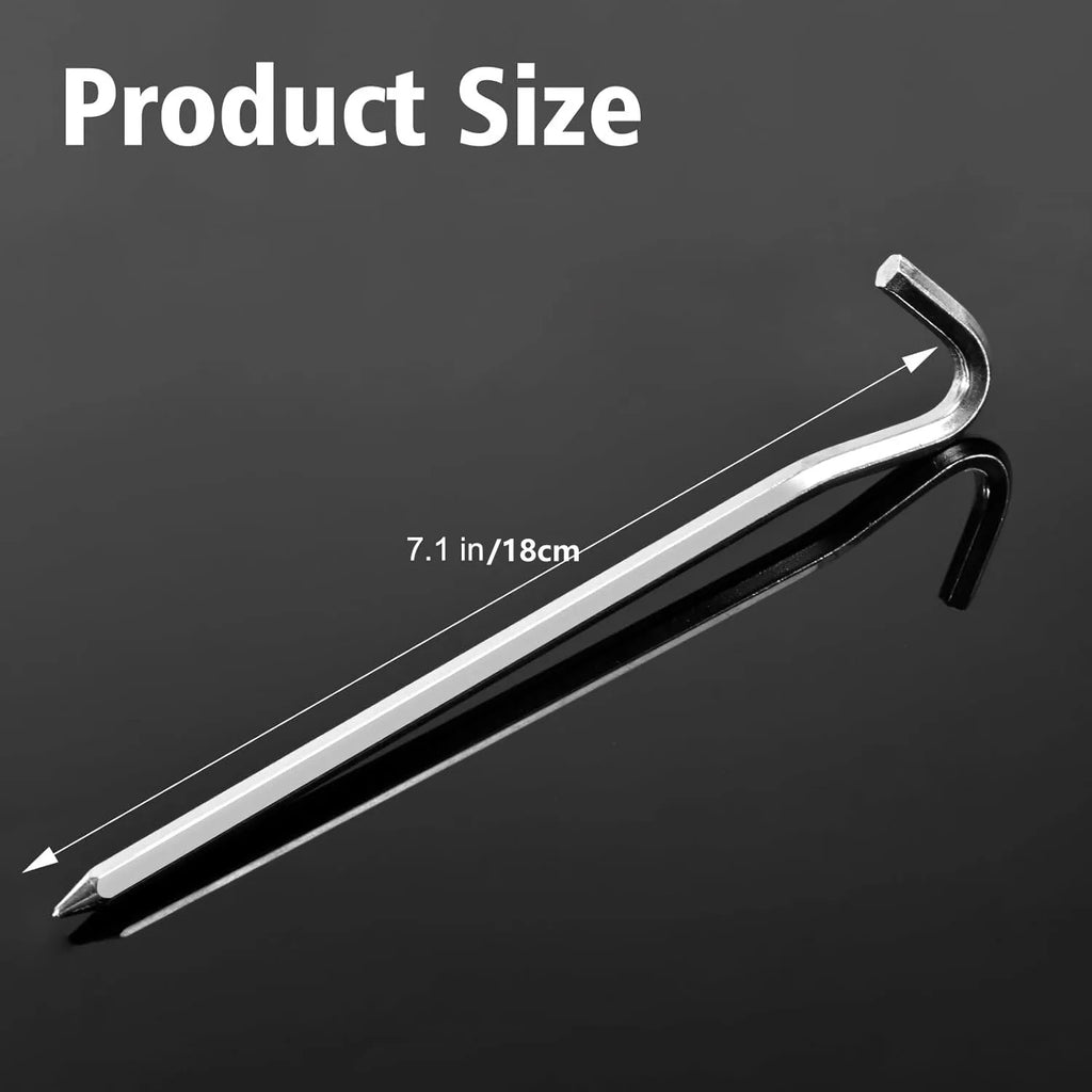 Lightweight Tent Pegs Campsite Ground Nails, 5pc/10pc 18cm Aluminum Alloy Shelter Tent Stakes, Camping Tent Accessories