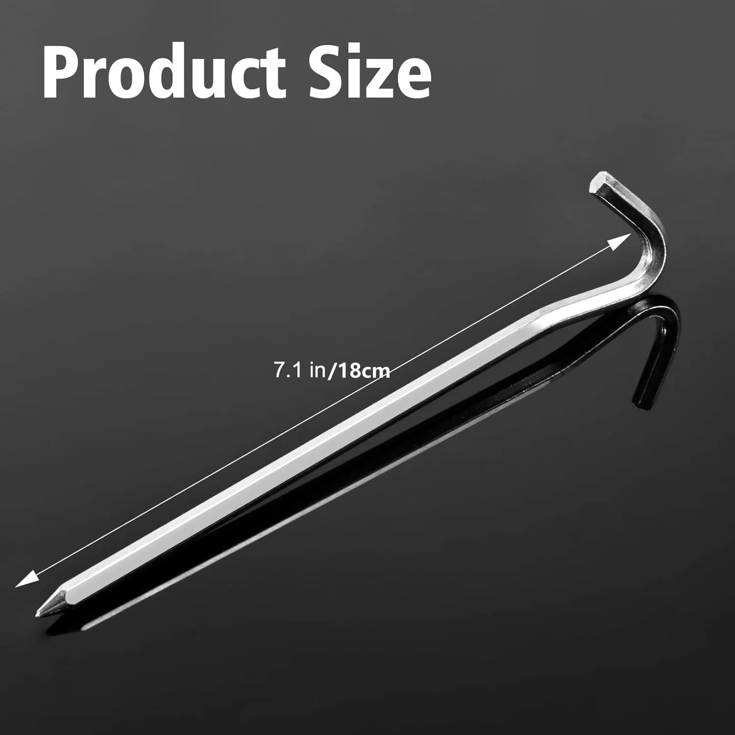 Lightweight Tent Pegs Campsite Ground Nails, 5pc/10pc 18cm Aluminum Alloy Shelter Tent Stakes, Camping Tent Accessories