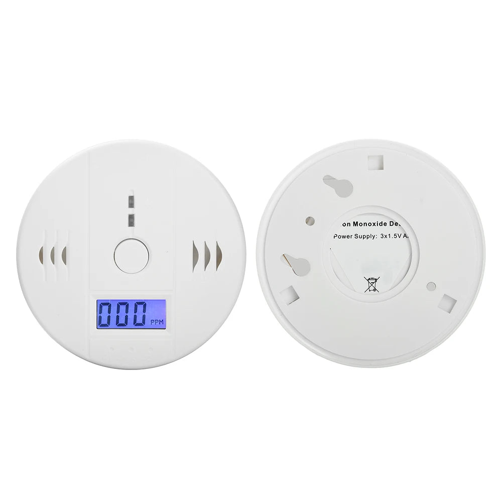 Carbon Monoxide Detector Household Smoke Alarm Gas Leak Detector High Sensitive Warning LCD Display CO Alarm Tester