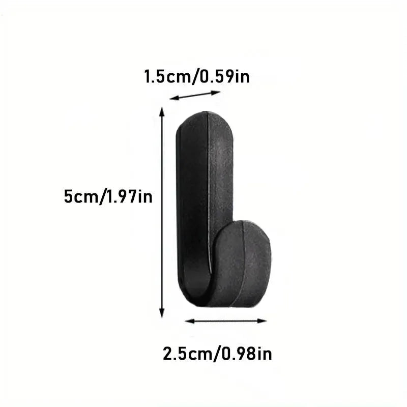 6Pcs Strong Self-Adhesive J-hook Waterproof Adhesive Hanging,Bathroom Towel Key Kitchen