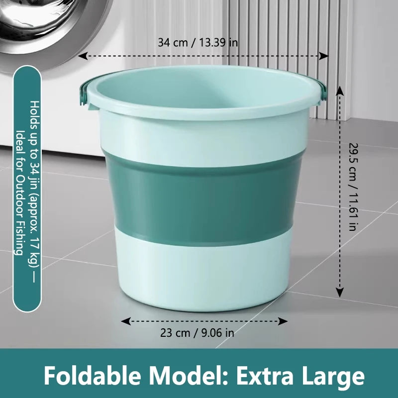 5/10/17L Portable Folding Bucket Multifunctional Thickened Silicone Bucket for Car Washing and Fishing Camping Folding Bucket