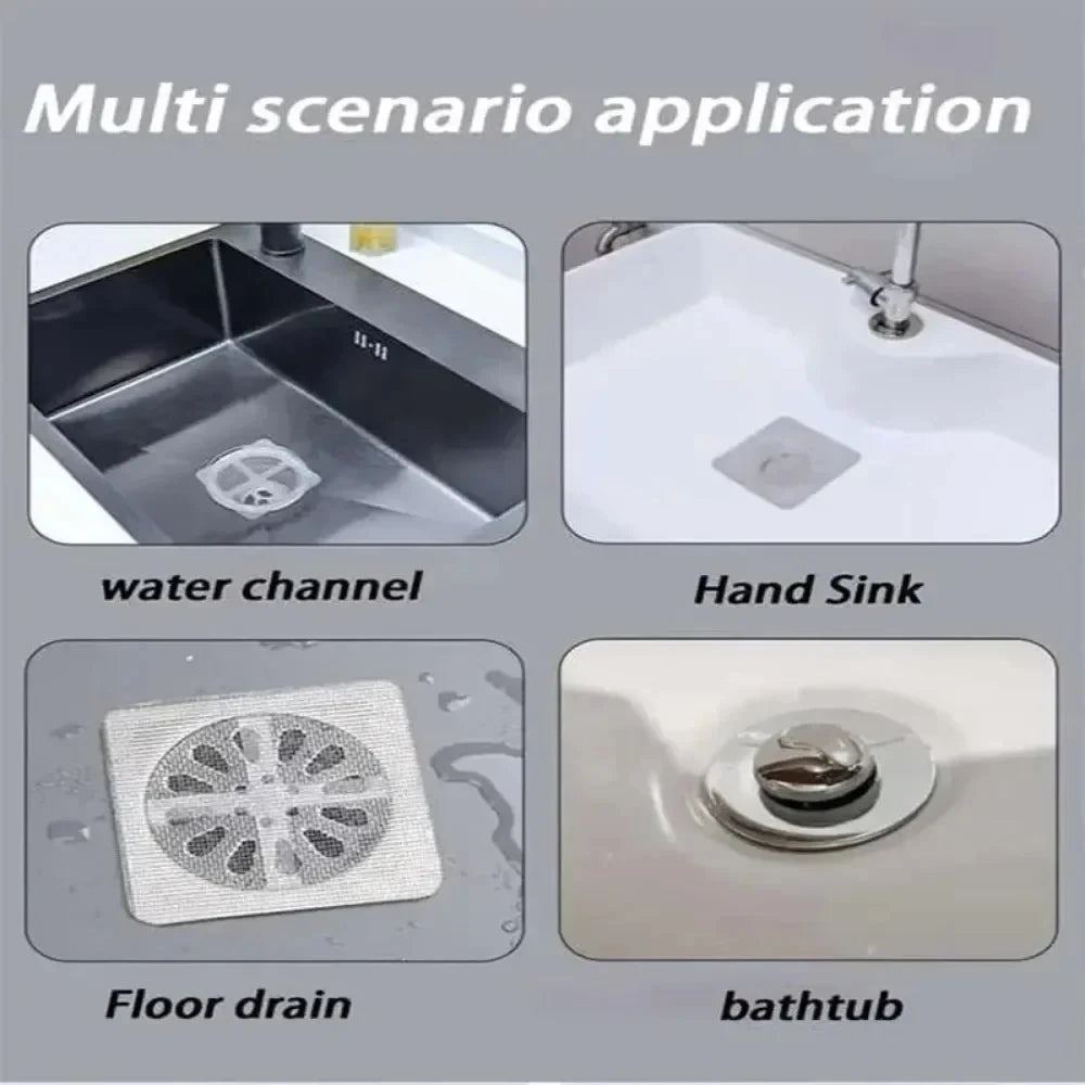10/30Pcs Disposable Sticky Shower Drain Hair Catcher Mesh Strainer Filter Floor Sink Hair Stopper for Bathroom Kitchen Bathtub