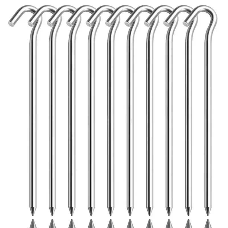 Lightweight Tent Pegs Campsite Ground Nails, 5pc/10pc 18cm Aluminum Alloy Shelter Tent Stakes, Camping Tent Accessories