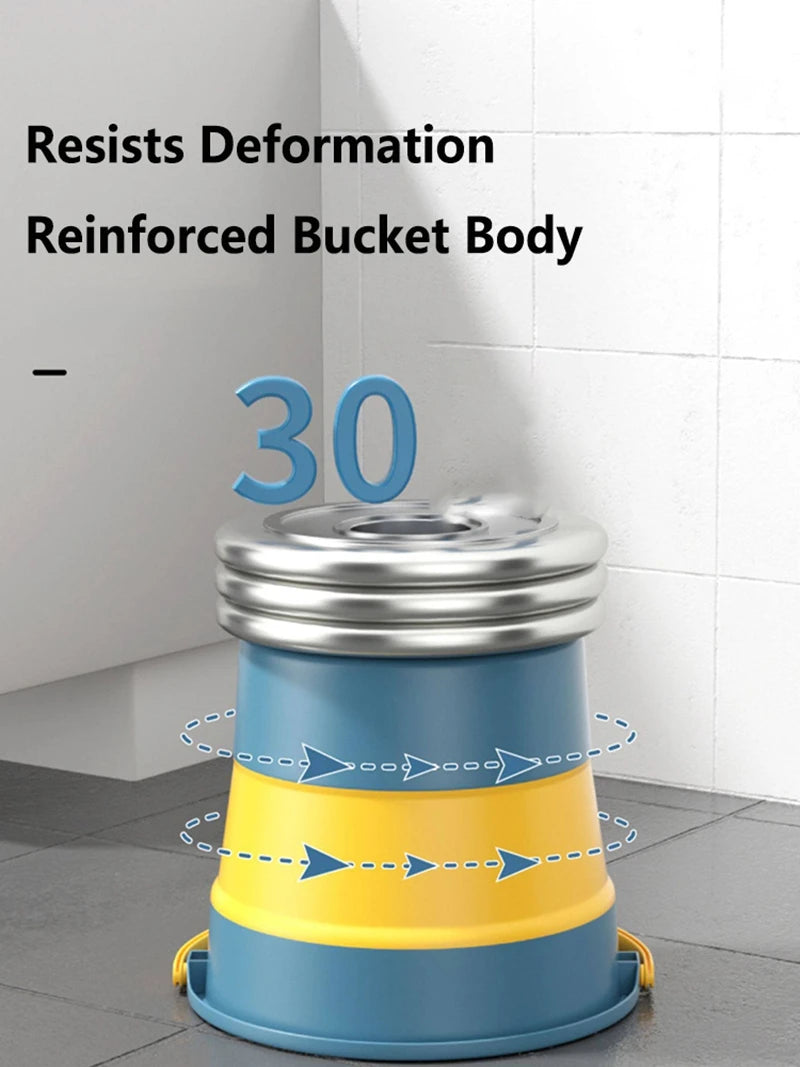 5/10/17L Portable Folding Bucket Multifunctional Thickened Silicone Bucket for Car Washing and Fishing Camping Folding Bucket