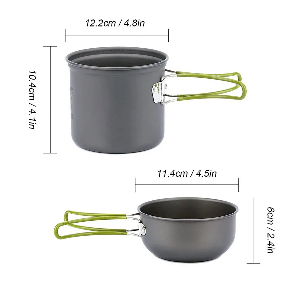 Ultralight Camping Cookware Set — Compact Pot Kit for Caravans & Outdoor Adventures