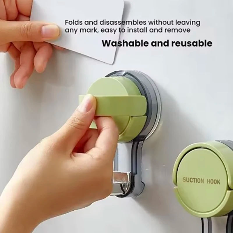 Suction Hooks Strong Vacuum Power Traceless No-Drilling Adhesive Hooks for Home Bathroom Kitchen Door Back and Toilet Area ﻿