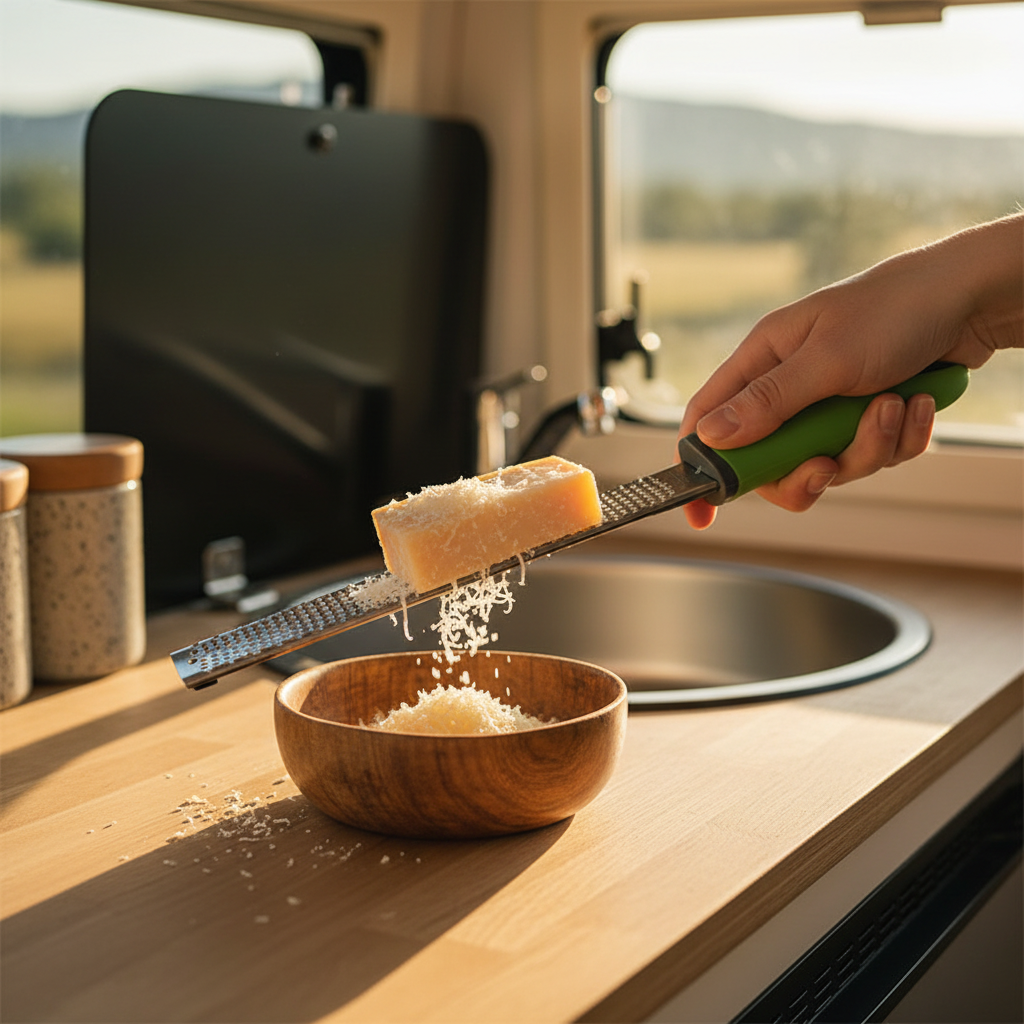 Stainless Steel Grater – Cheese, Chocolate & Zester, Space-Saving