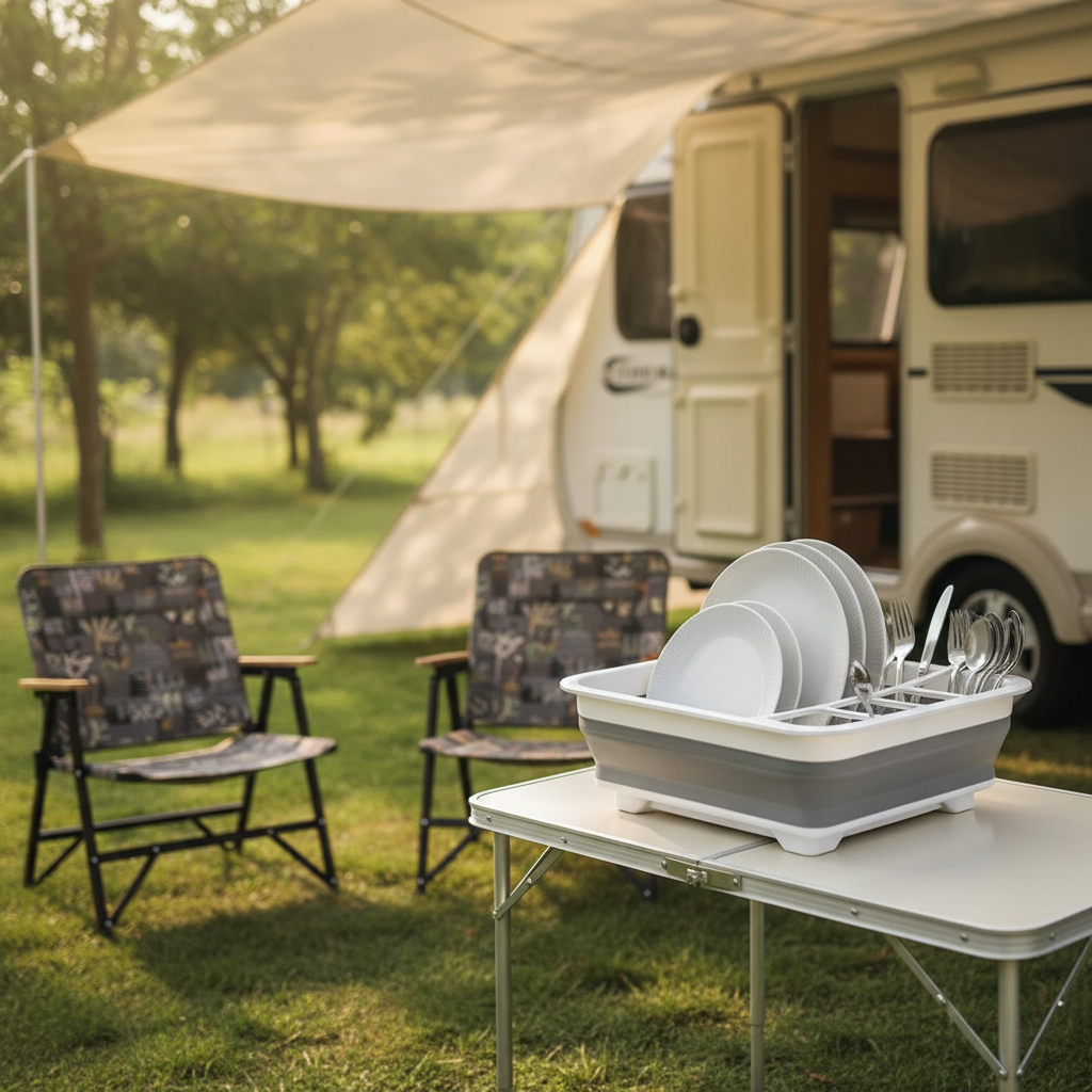 Caravan awning table