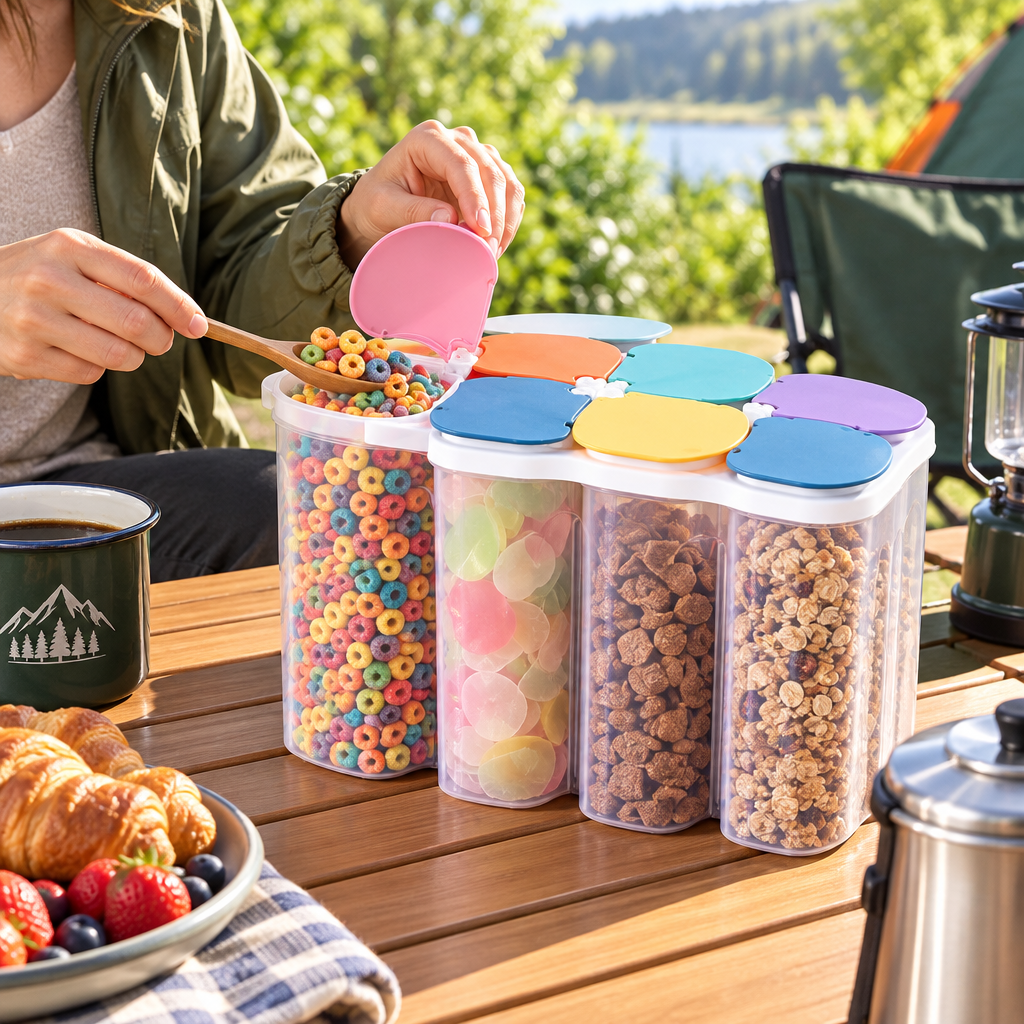 Compact Sealed Food Storage Container | Caravan & Camping Kitchen Organiser